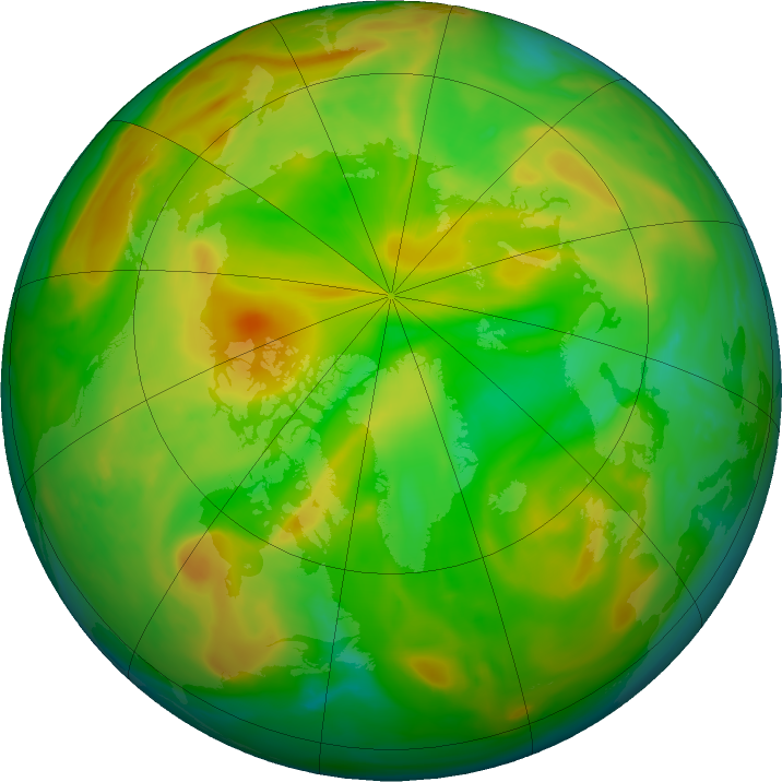 Arctic ozone map for 14 June 2019